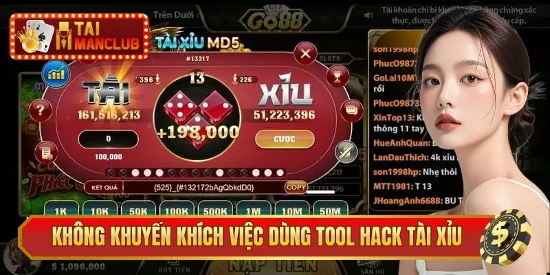 Không khuyến khích việc dùng tool hack Tài Xỉu