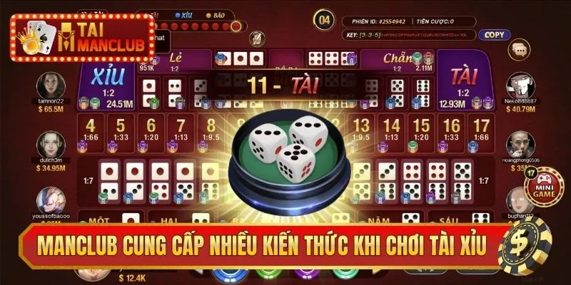 ManClub cung cấp nhiều kiến thức khi chơi tài xỉu